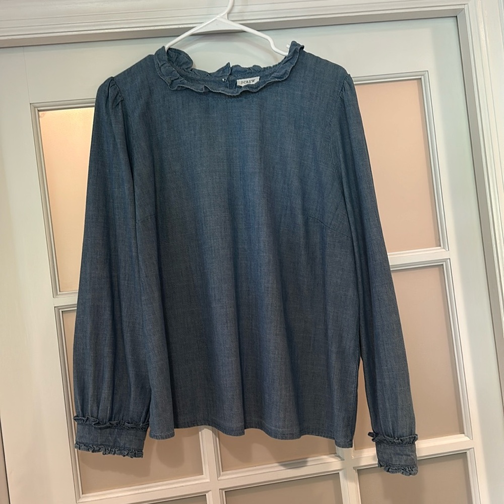 J.Crew Ruffle Top XL